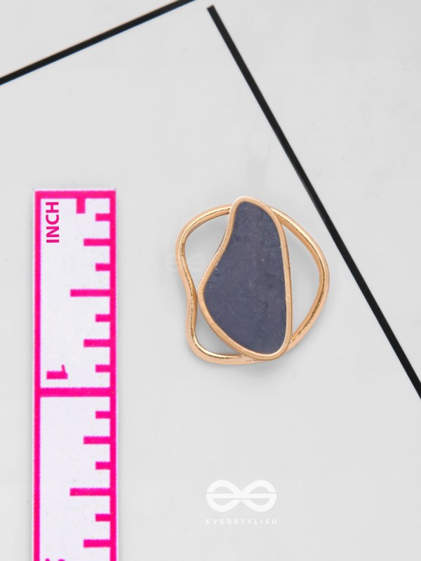 The Mystical Aura - Golden Enamelled Stud Earrings