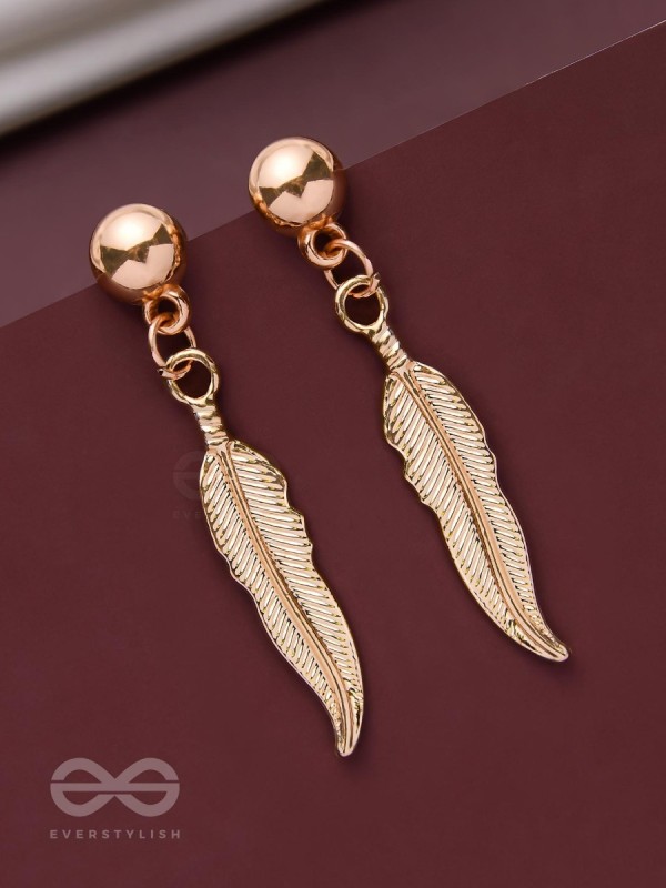 LEAPING LEAVES - GOLDEN DROP EARRINGS