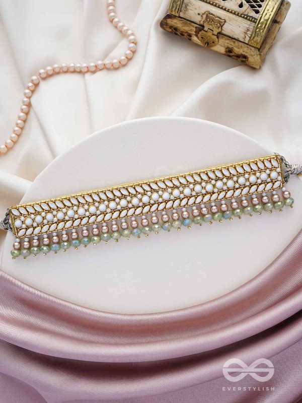 Ambaraukas- Walk On The Skyline- Beads, Polki And Kundan Finished Hand Embroidered Choker Neckpiece 