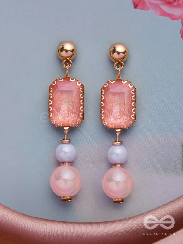 THE SPRING SKIES - GOLDEN EMBELLISHED EARRINGS
