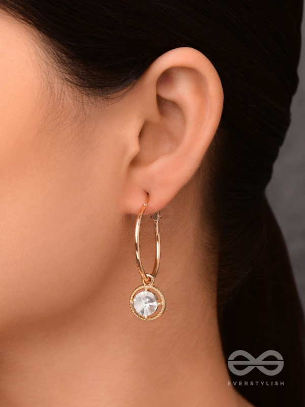 THE FAIRY GEMS - GOLDEN HOOP EARRINGS