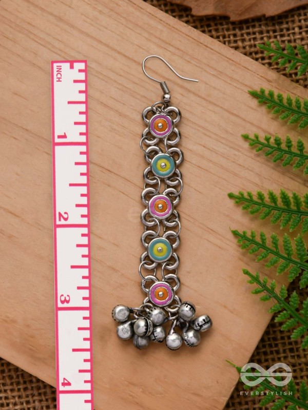 Mystic Treasures - Enamelled Oxidised Earrings