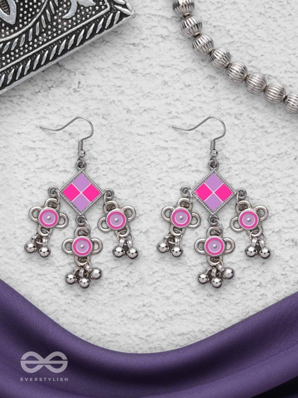 Dreamy Gala - Enamelled Oxidised Earrings