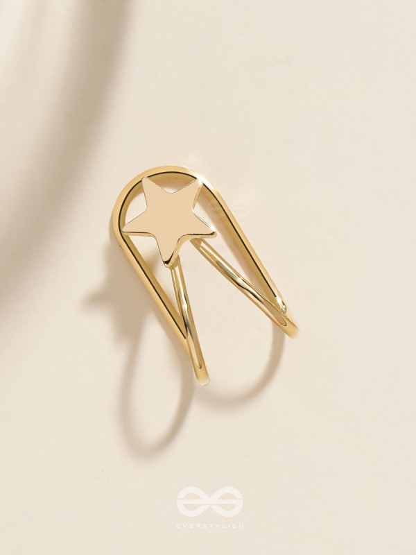 COSMIC STARSHINE  - GOLDEN EMBELLISHED EARCUFF (one ear)