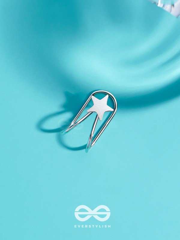 COSMIC STARSHINE  - SILVER EMBELLISHED EARCUFF 