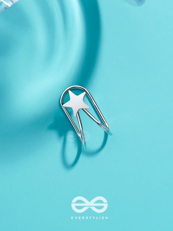 COSMIC STARSHINE  - SILVER EMBELLISHED EARCUFF 