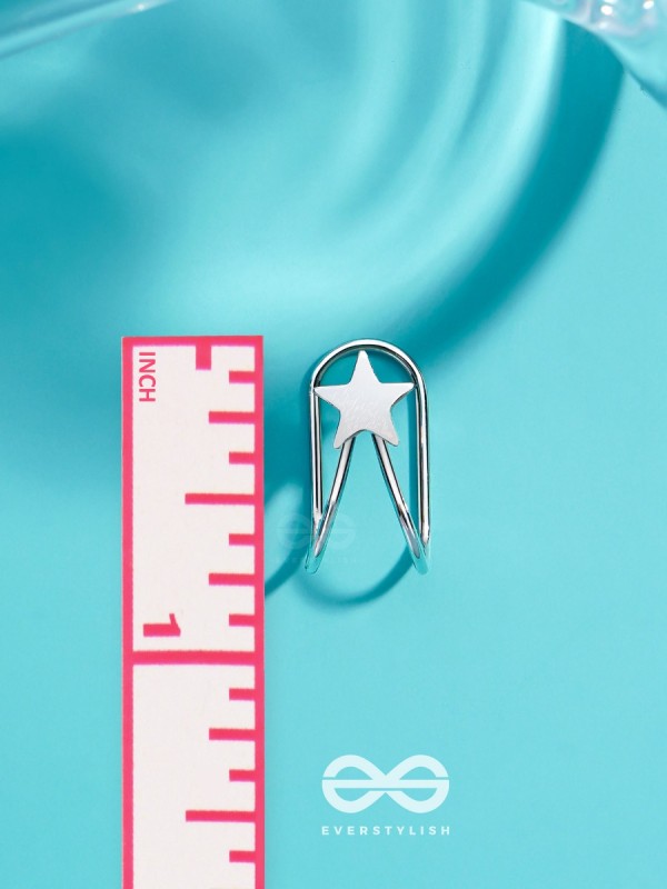 COSMIC STARSHINE  - SILVER EMBELLISHED EARCUFF 