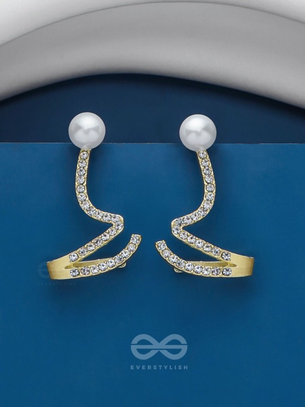 TWIST-N-TURN TREASURES - GOLDEN EMBELLISHED EARRING