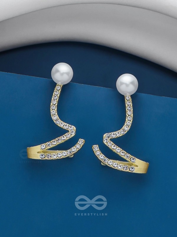 TWIST-N-TURN TREASURES - GOLDEN EMBELLISHED EARRING