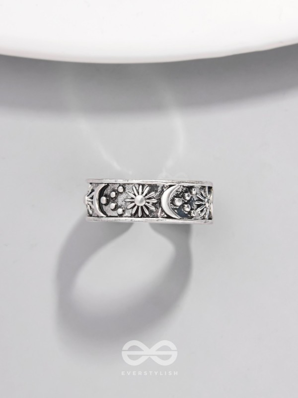 CELESTIAL LEGACY - STATEMENT SILVER RING (ADJUSTABLE)