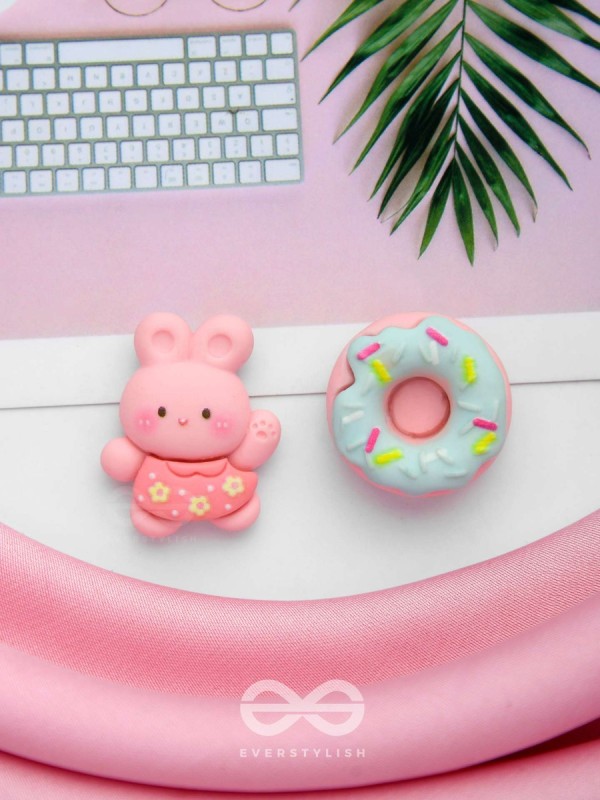 SNUGGLES & SWEETS - MISMATCHED ACRYLIC EARRINGS