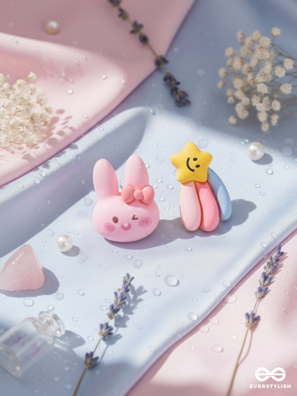 HOPS 'N HUES - MISMATCHED ACRYLIC EARRINGS