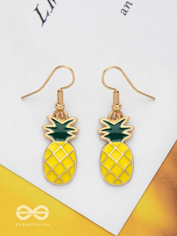 PINEAPPLE POPS - GOLDEN EMBELLISHED EARRINGS