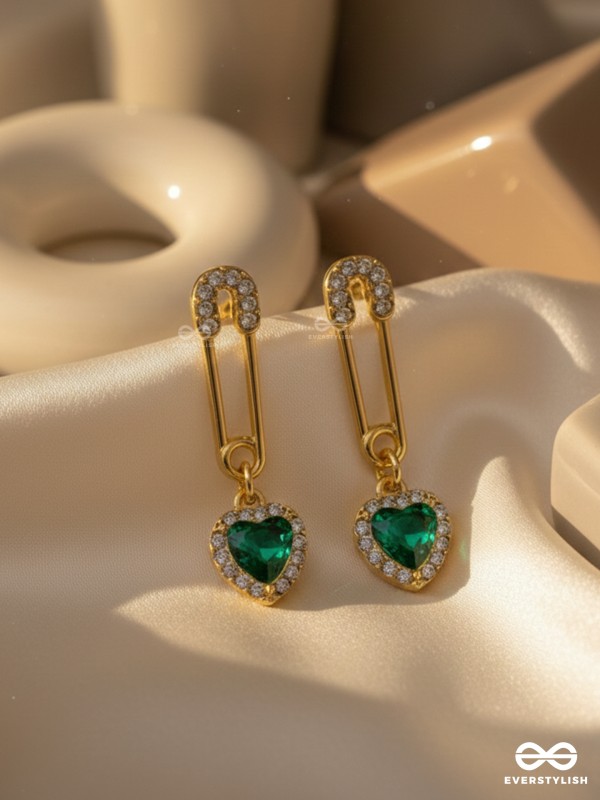 SAFELY IN LOVE - GOLDEN EMBELLISHED EARRINGS