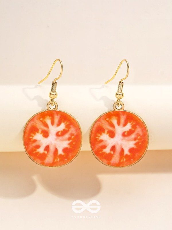 The Tangy Twist - Golden Drop Earrings