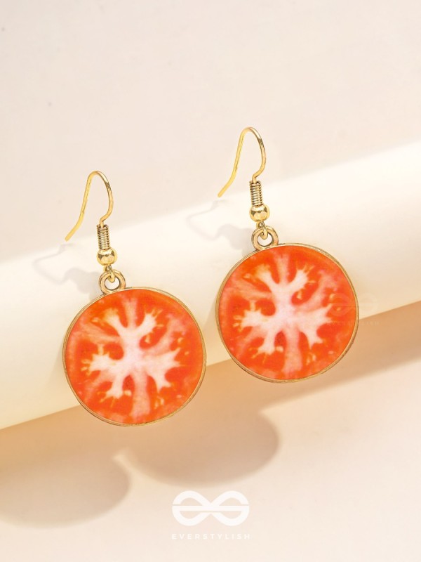 The Tangy Twist - Golden Drop Earrings