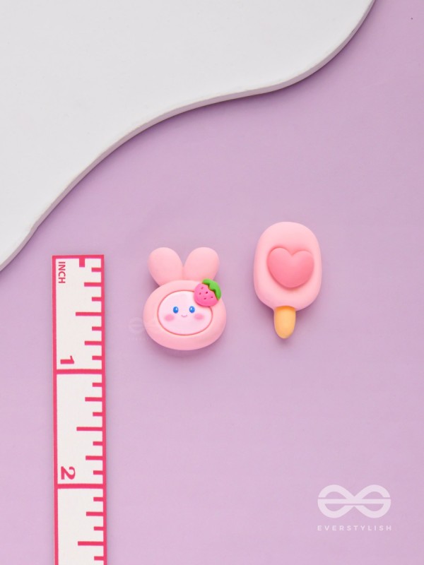 Sundaes N' Berries - Mismatched Acrylic Earrings