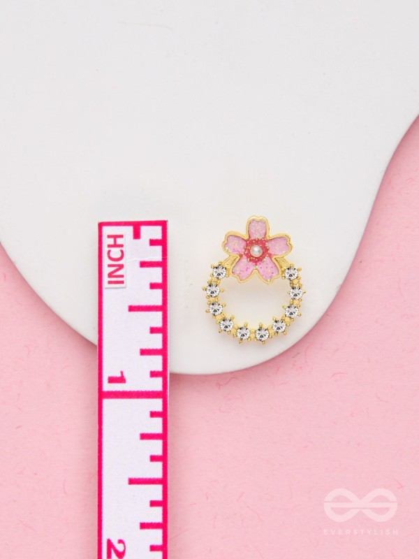 Sakura Sweetheart - Enameled Earrings