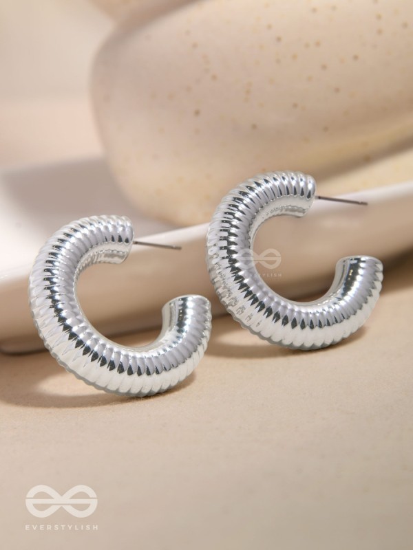Sunlit Harmony - Statement Silver Earrings
