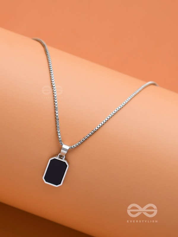 Mystic Midnight - Silver And Black Neckpiece With Anti-Tarnish Coating