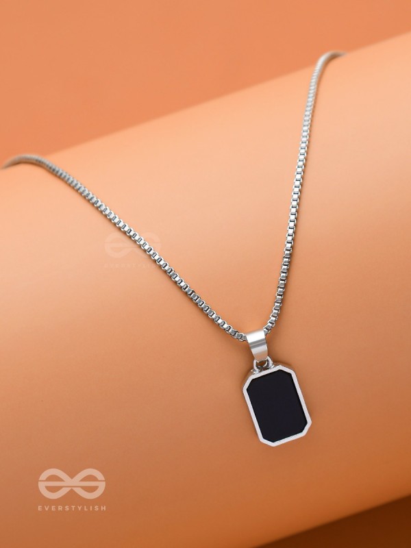 Mystic Midnight - Silver And Black Neckpiece With Anti-Tarnish Coating