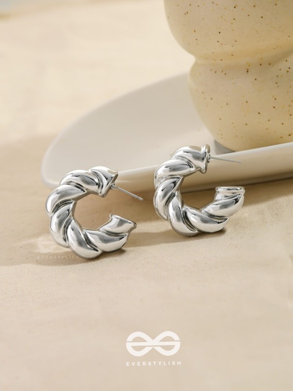 Dreamer's Luster - Statement Silver Earrings