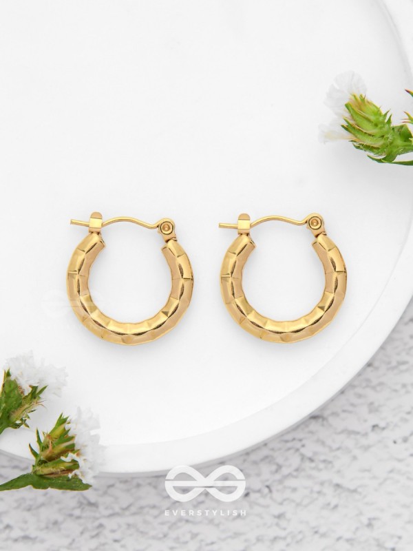 Celestial Halos - Golden Stainless Steel Earrings With Anti-Tarnish Coating