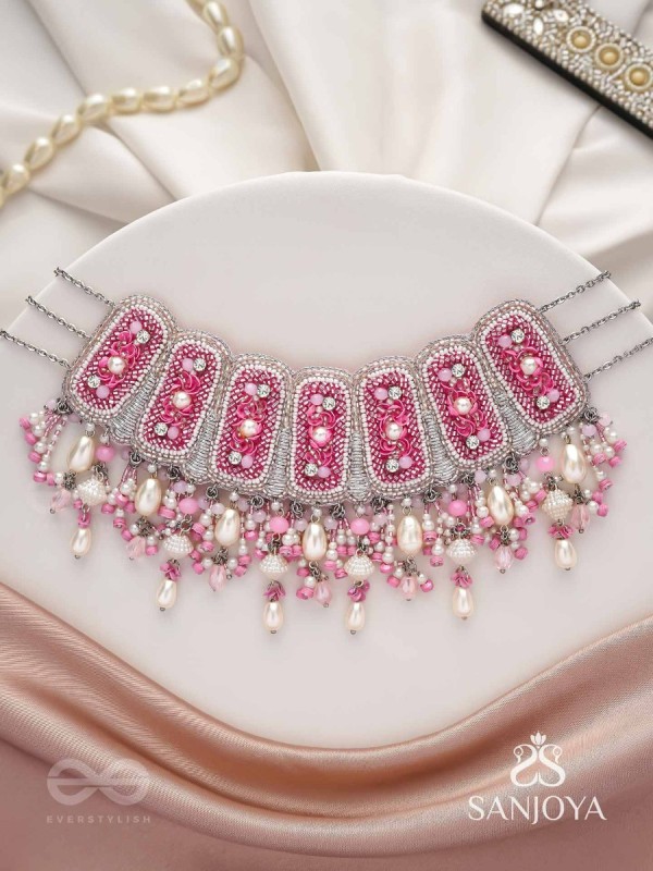 Bhavaneri- Dance In The Heaven- Pearls, Cutdana And Beads Hand Embroidered Choker Neckpiece