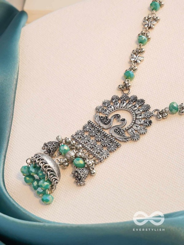 The Celestial Flutters - Statement Oxidised Neckpiece