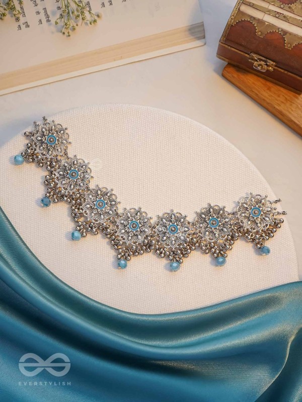 Heavenly Skies - Enamelled Oxidised Neckpiece