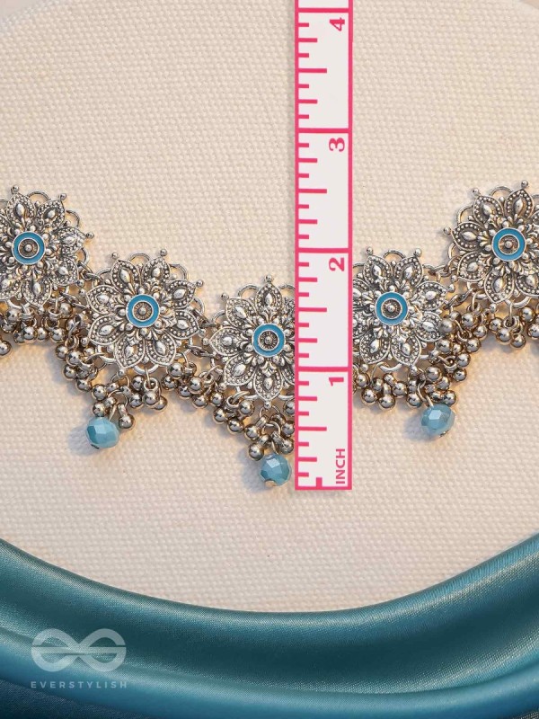 Heavenly Skies - Enamelled Oxidised Neckpiece