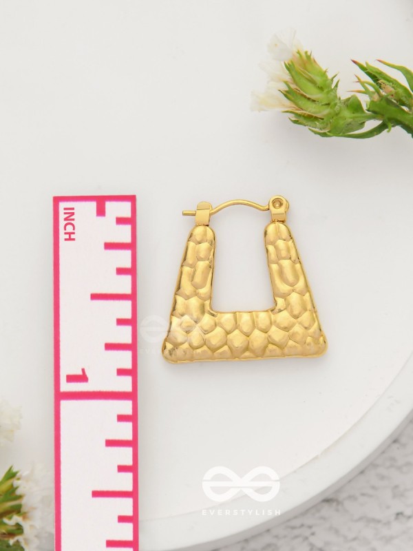 Ethereal Gleams - Golden Stainless Steel Earrings With Anti-Tarnish Coating