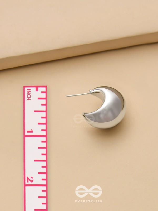 The Grandeur Drops - Silver Statement Earrings 