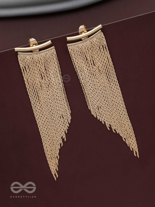 The Shimmering Shower - Golden Statement Ear Jacket