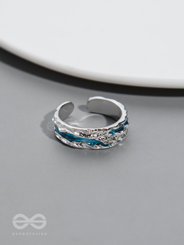 The Teal River - Silver Ring