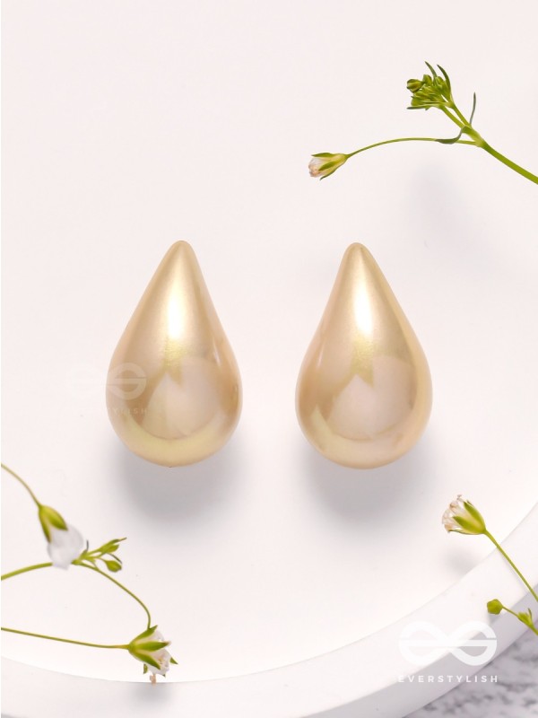 Glitter Drops - Holographic Acrylic Earrings (Golden)