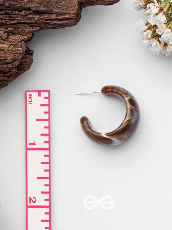 Cinnamon Swirl  - Acrylic Earrings