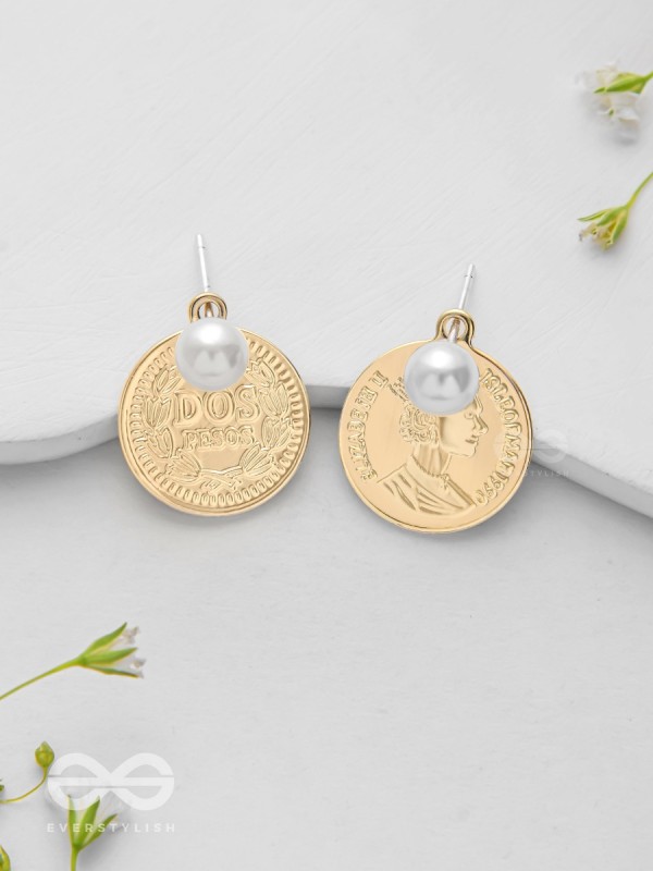 Victorian Rush - Golden Pearl Ear Jackets