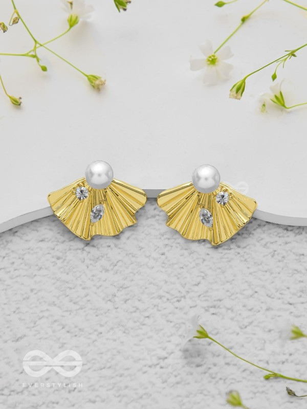 Marine Marvels - Golden Stud Earrings