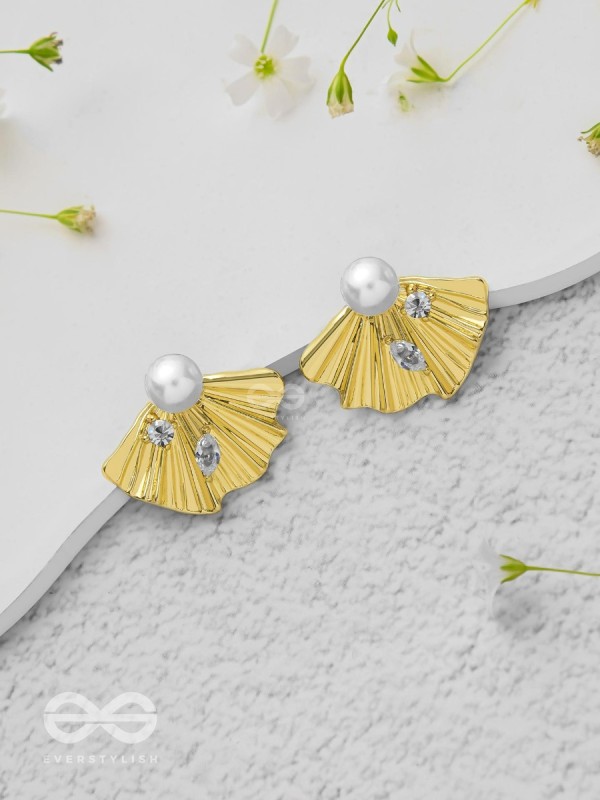 Marine Marvels - Golden Stud Earrings