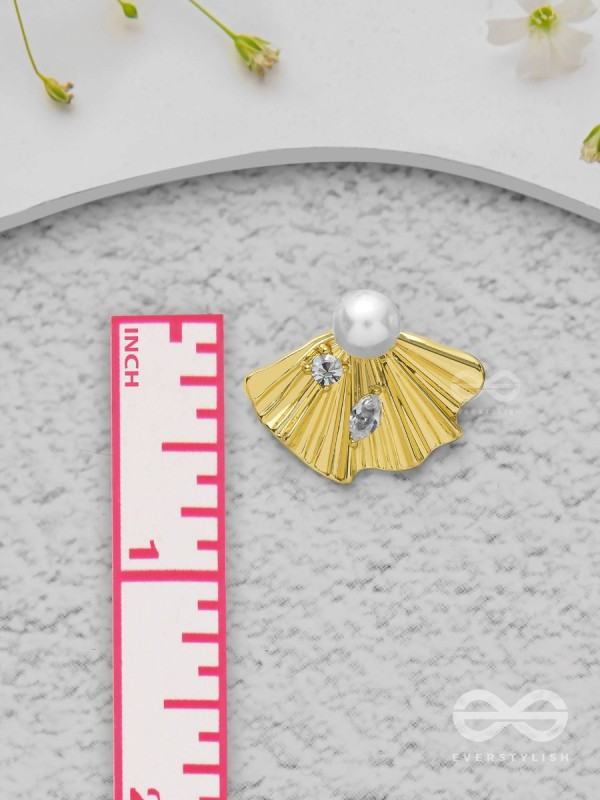 Marine Marvels - Golden Stud Earrings