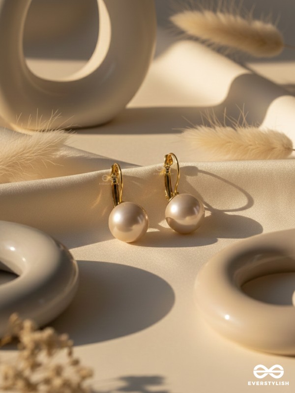 Regal Pearls - Golden  Earrings