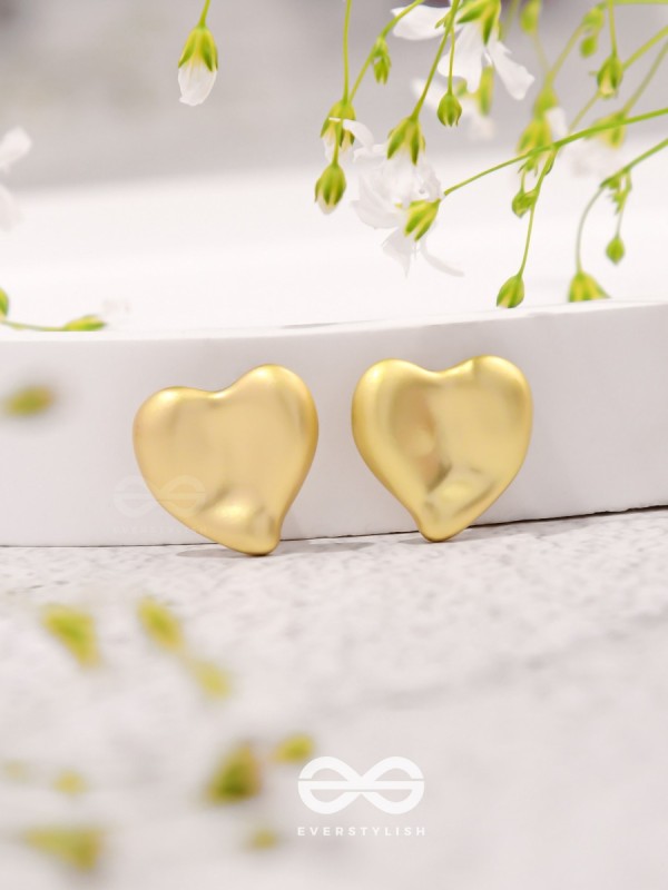 Love Affection - Golden Stud Earrings 
