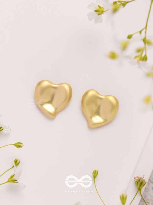 Love Affection - Golden Stud Earrings 
