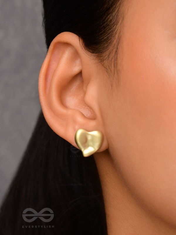 Love Affection - Golden Stud Earrings 