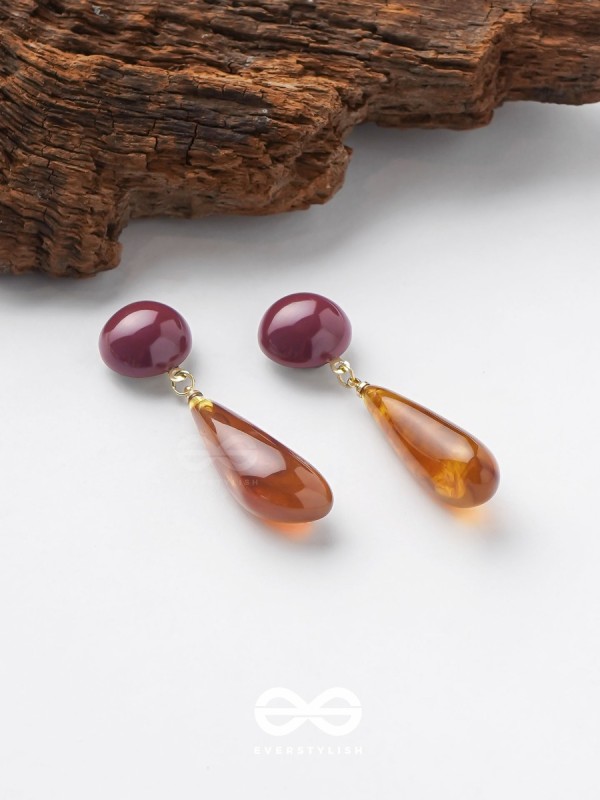 Coffee Droplets - Casual Acrylic Earrings