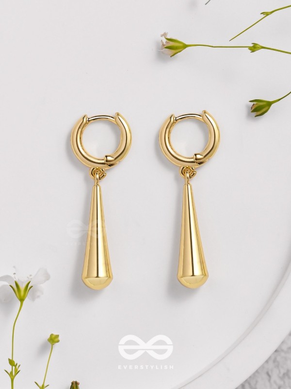 Sunny Drops - Golden Casual Earrings