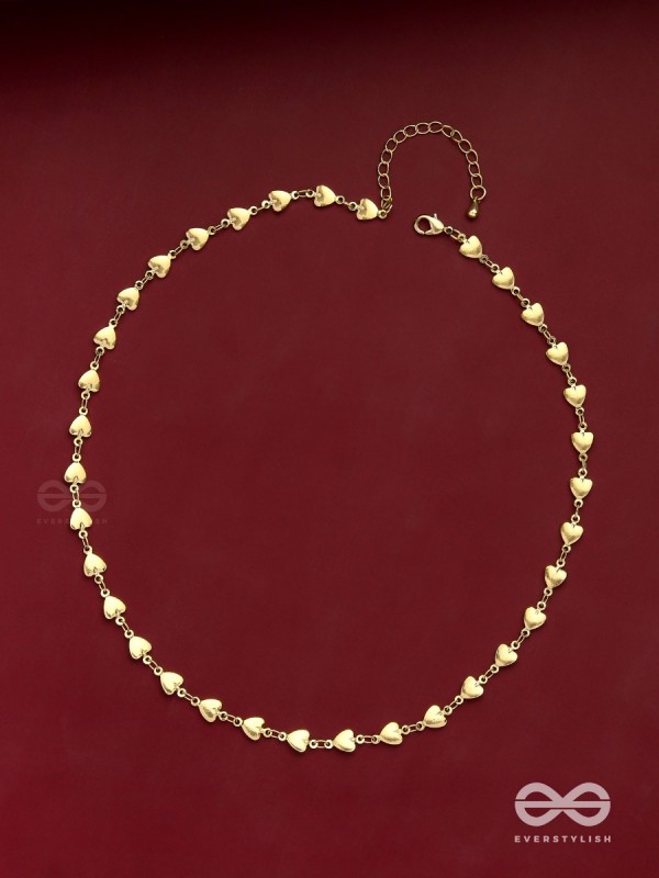 Enchanted Lover - Golden Necklace With Anti-Tarnish Coating