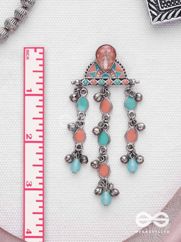 The Umbrella Sprinkles- Enamelled Oxidised Earrings