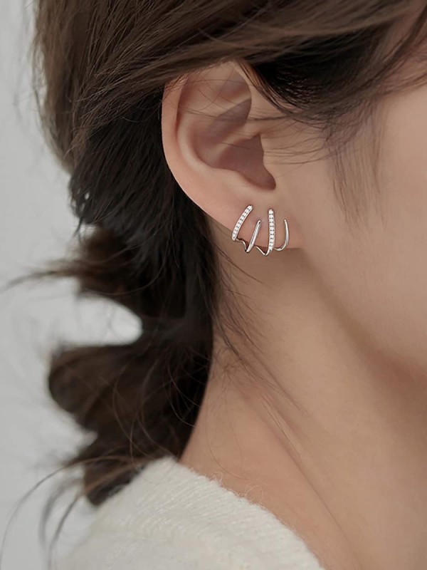 Claws Of Destiny - Silver Stud Earrings